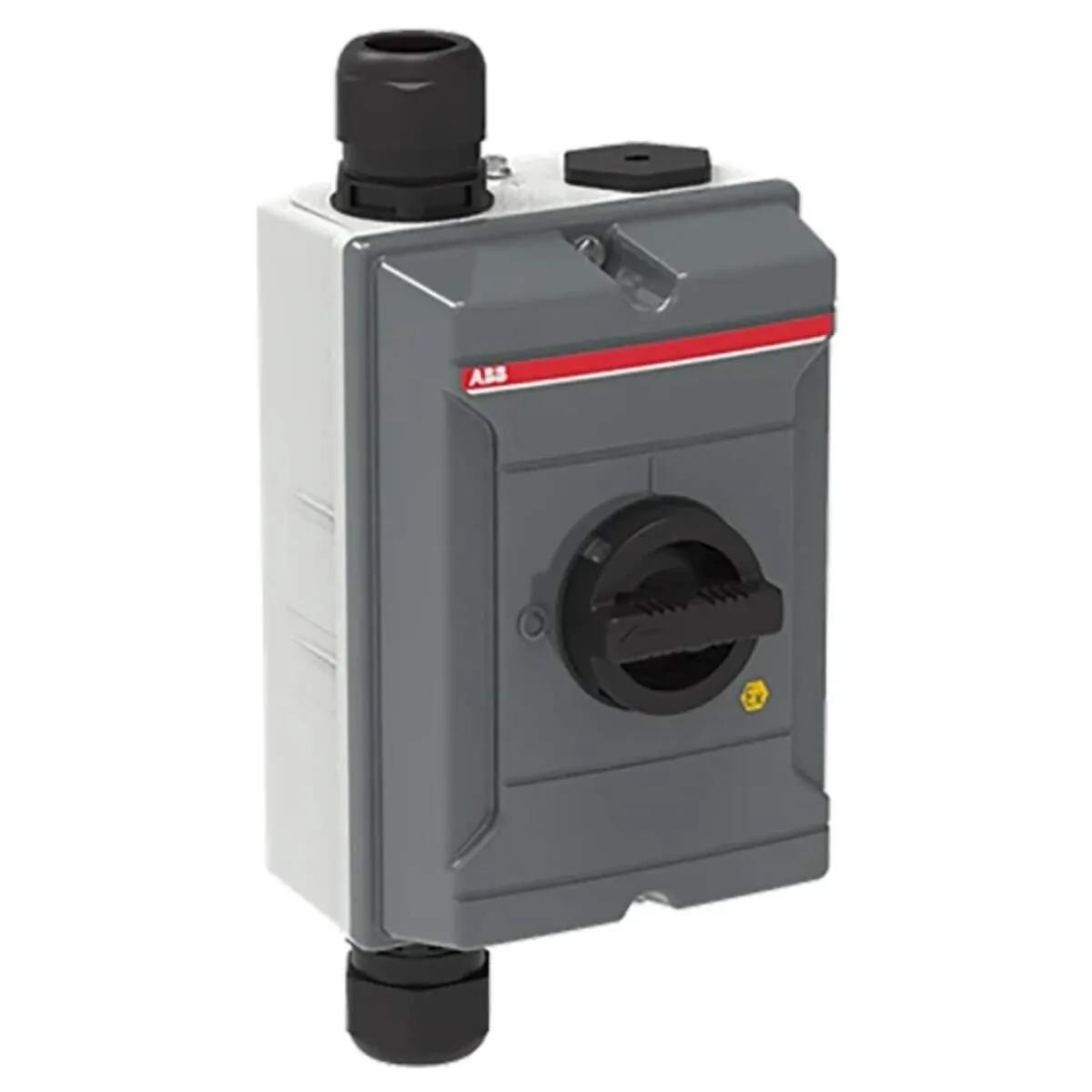 ABB ATEX werkschakelaar 3-polig 16A IP65 7,5kW 400V — aluminium behuizing, incl. wartels