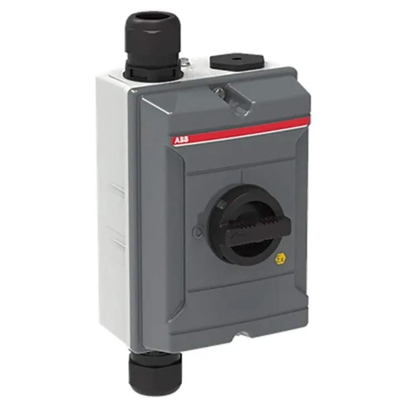 ABB ATEX werkschakelaar 3-polig 16A IP65 7,5kW 400V — aluminium behuizing, incl. wartels