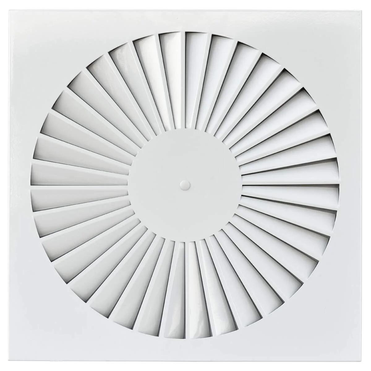 AircoFlow wervelrooster wit SDB-300 (RAL 9016) — 598×598 mm