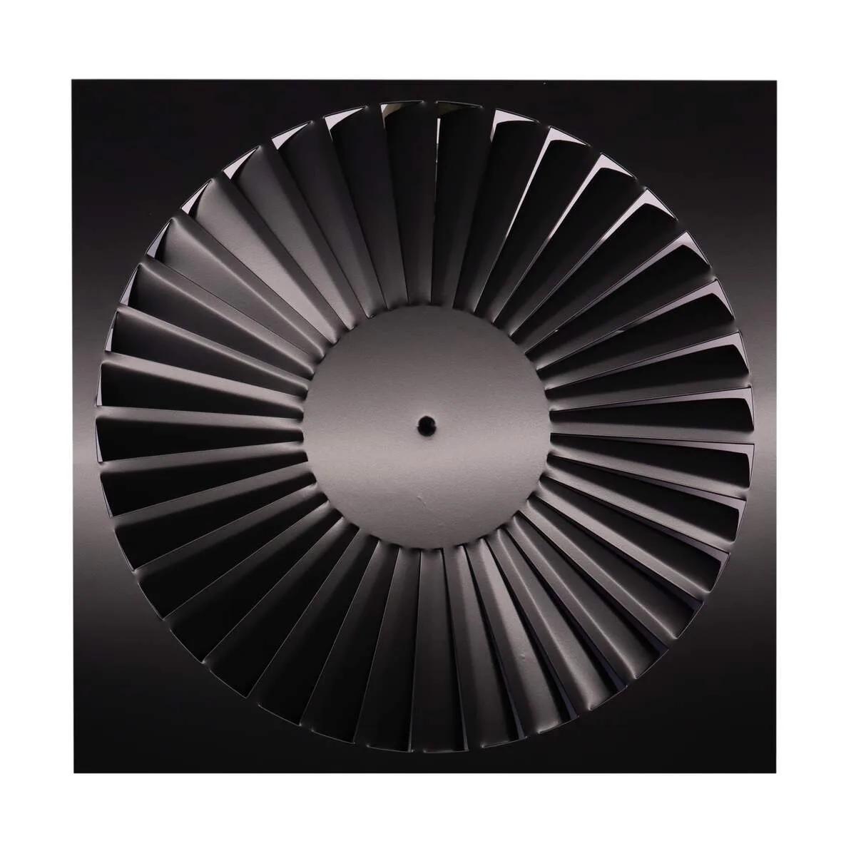 AircoFlow wervelrooster zwart SDB-300 (RAL 9005) — 598×598 mm