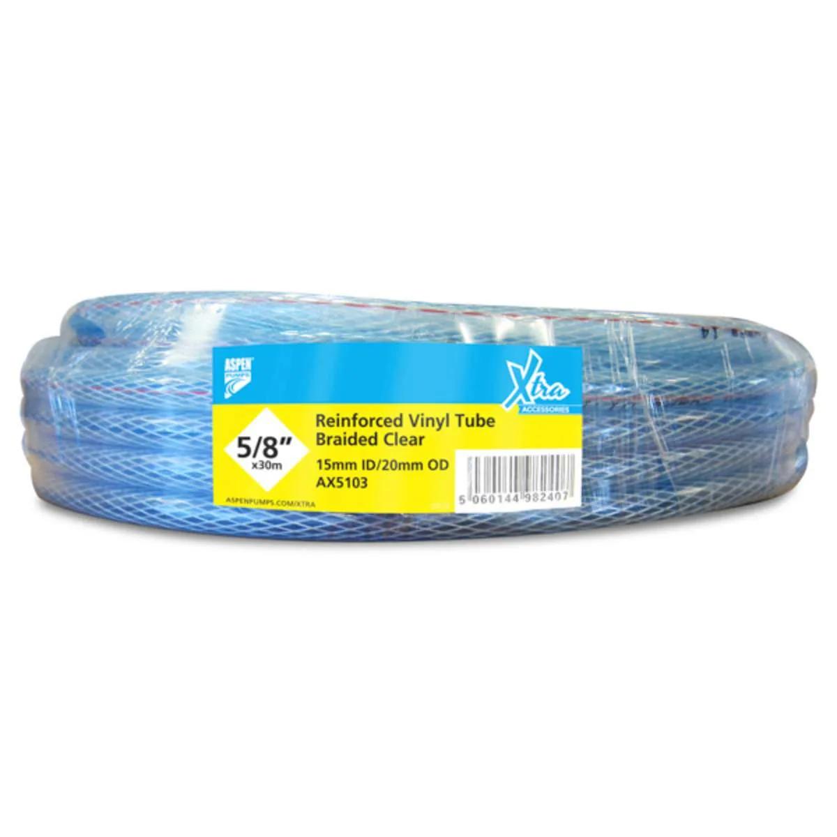 Aspen condensslang PVC transparant versterkt 3/8" (10 x 14 mm) — rol 30 meter