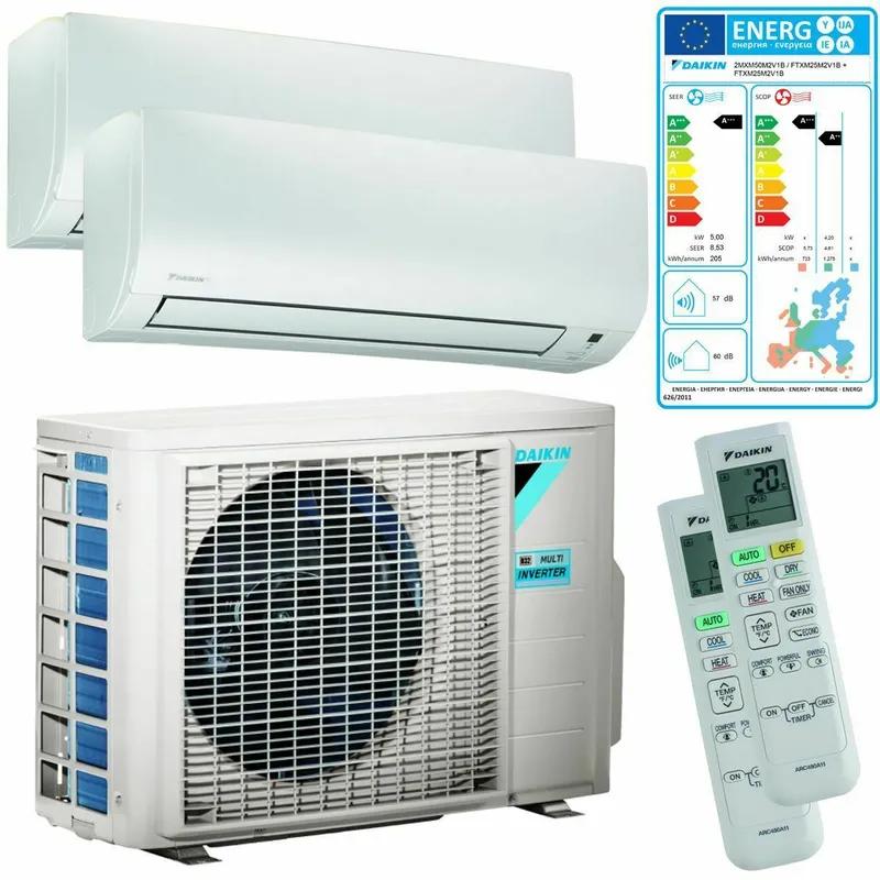 Daikin duo — 2MXM50 5.0kW/18000Btu + 1×3.5kW FTXP35 + 1×2.5kW FTXP25 Comfora A++ (GRATIS 2X WIFI MODULE)