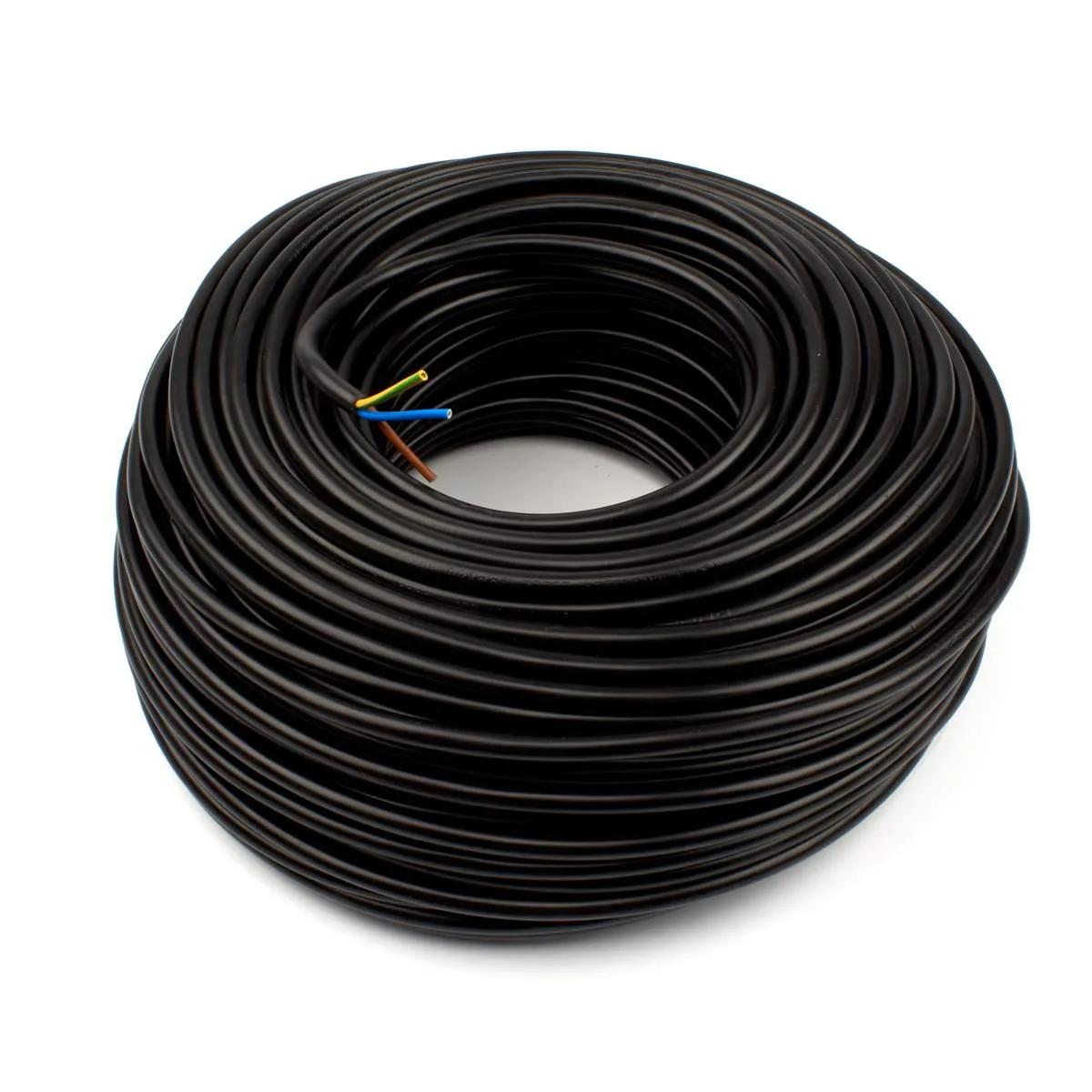 Dynamic aansluitsnoer VMVL 3 × 1,5 mm² eca zwart — rol 100 meter