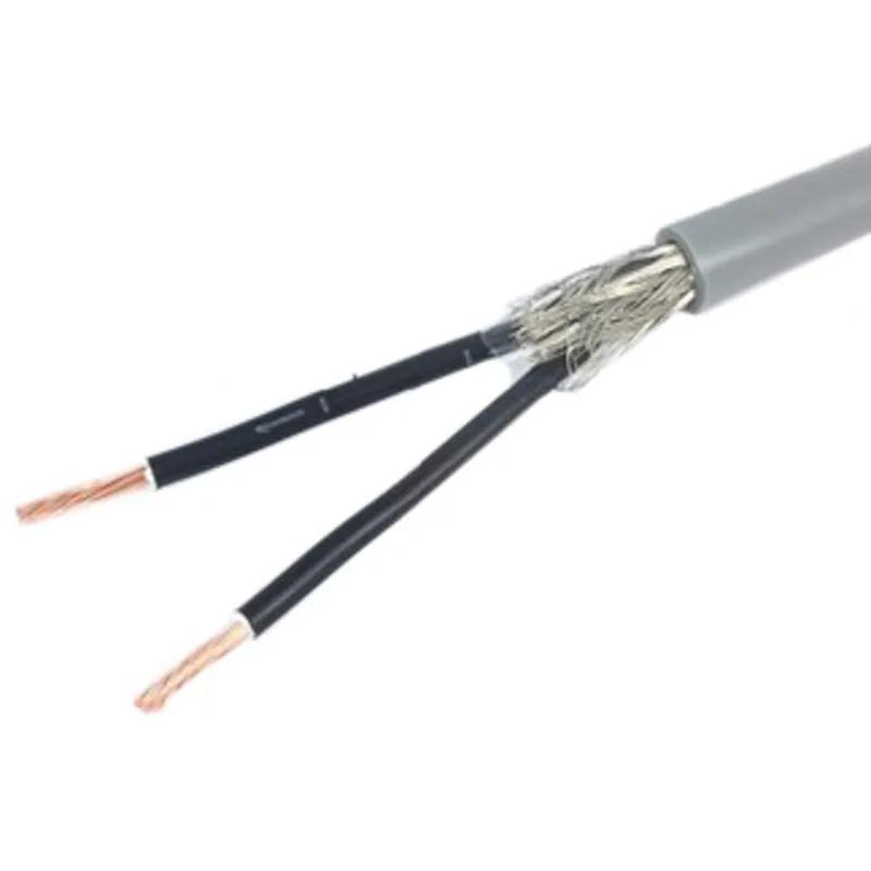 Dynamic stuurstroomkabel afgeschermd 2 × 1,5 mm² grijs — rol 100 meter