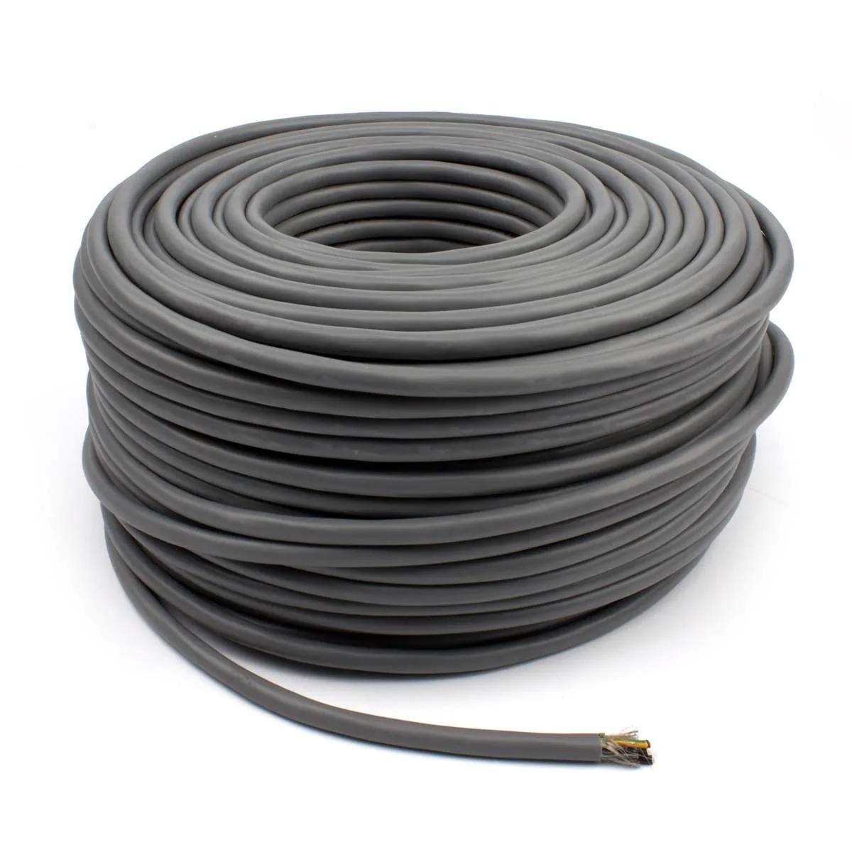 Dynamic stuurstroomkabel afgeschermd 4 × 0,75 mm² grijs — rol 100 meter