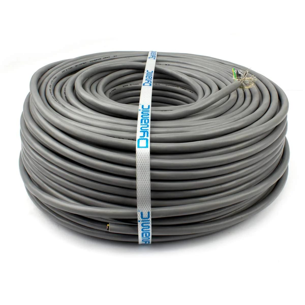 Dynamic stuurstroomkabel afgeschermd 4 × 1,5 mm² grijs — rol 100 meter