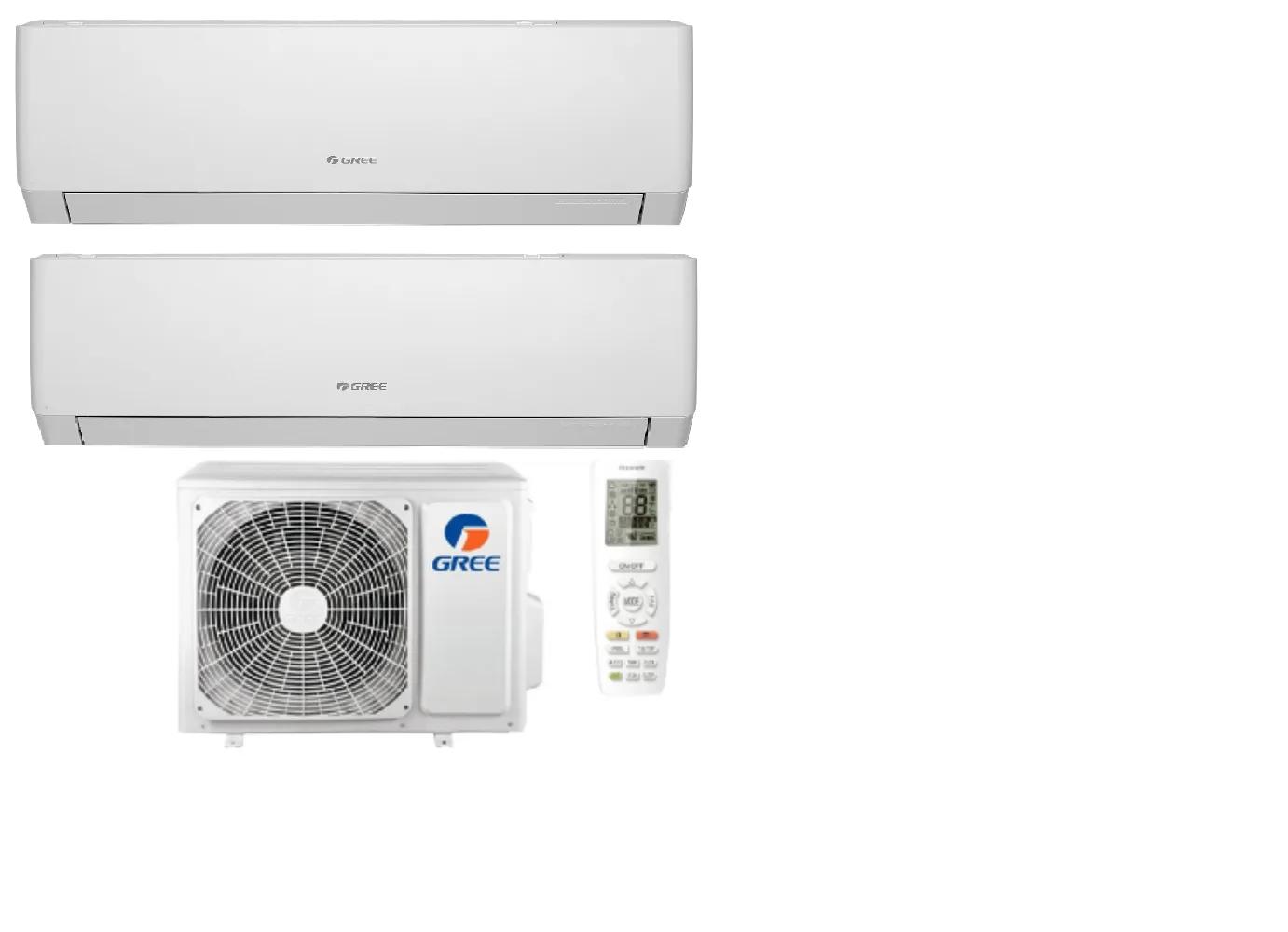 Gree Pular Duo 4.0 kW (2× 2.5) + Cosmo binnenunits incl. WiFi