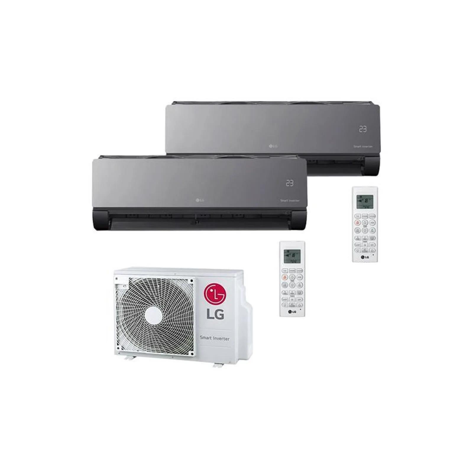 LG Duo-Split MU2R17 4.7kW + 2× AC12BK 3.5kW Artcool Black — WiFi A++