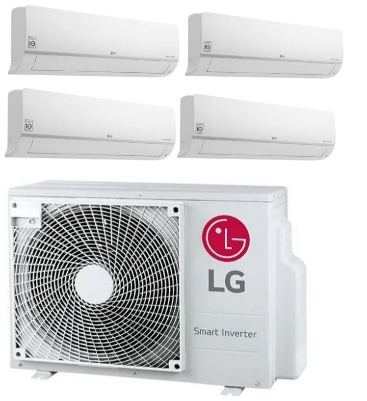 LG Quattro-Split MU4R25 7.0kW + 3× PC09SK 2.5kW & PC12SK 3.5kW — WiFi A++