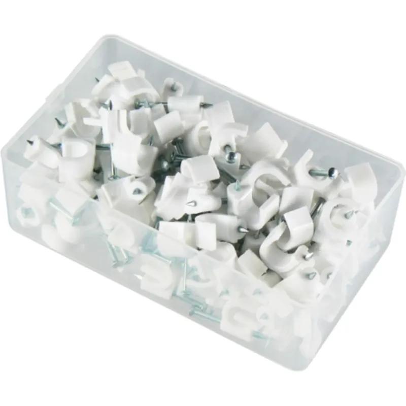Mepac spijkerclip rond 8-10 mm wit (per stuk)