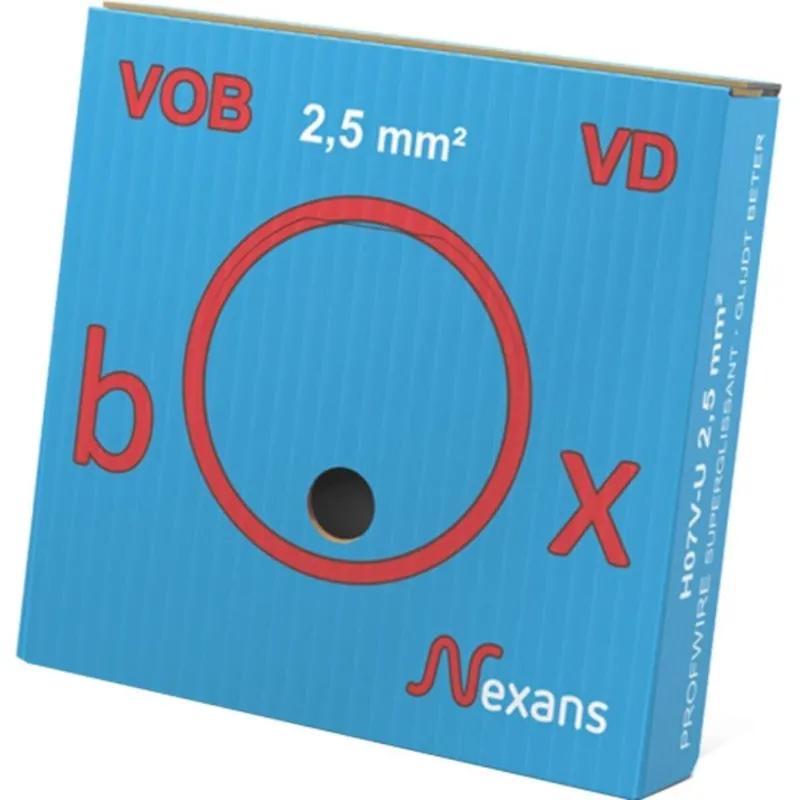 Nexans Profwire installatiedraad H07V-U 1 × 2,5 mm² blauw — per meter (VD-box)
