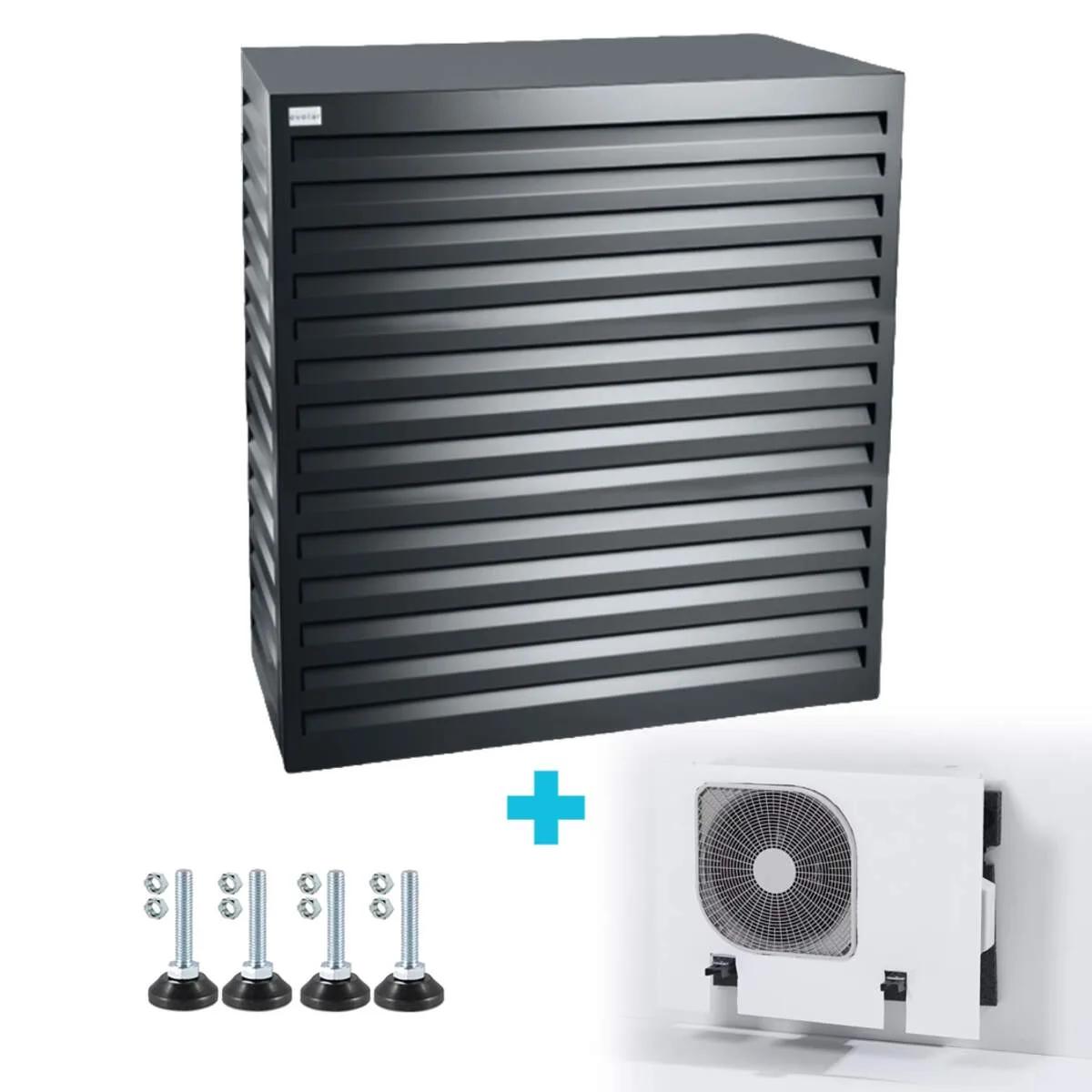 Omkasting Large Donker antraciet — aluminium 1100×1200×650 mm incl. condensorschot en opstelvoetjes