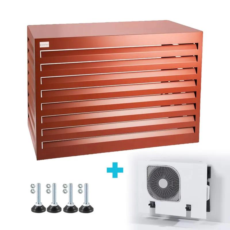 Omkasting Large Steenrood — aluminium 1100×1200×650 mm incl. condensorschot en opstelvoetjes