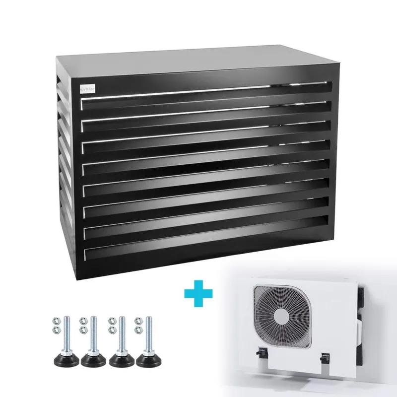 Omkasting Large Zwart — aluminium 1100×1200×650 mm incl. condensorschot en opstelvoetjes