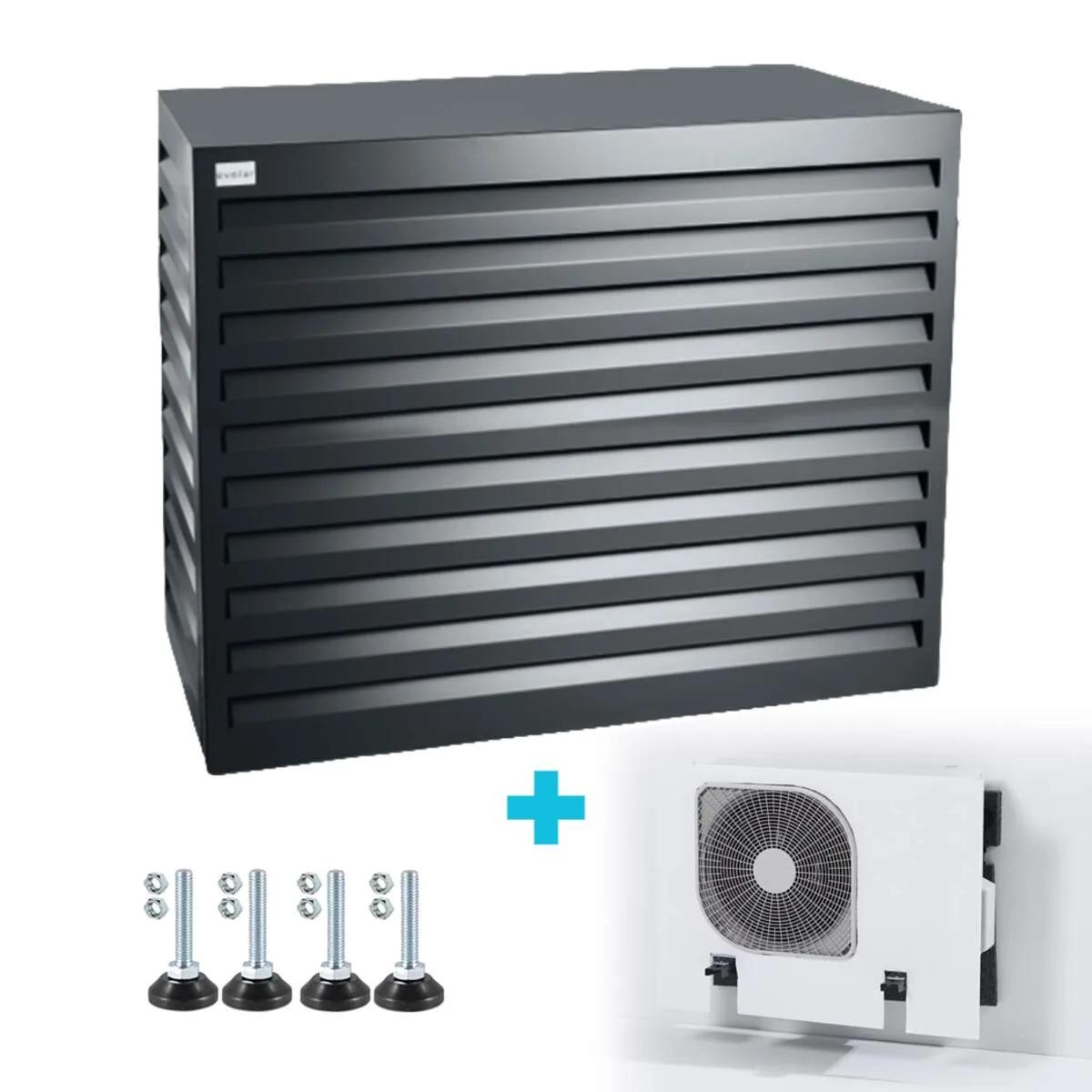 Omkasting Medium Donker antraciet — aluminium 800×1100×550 mm incl. condensorschot en opstelvoetjes