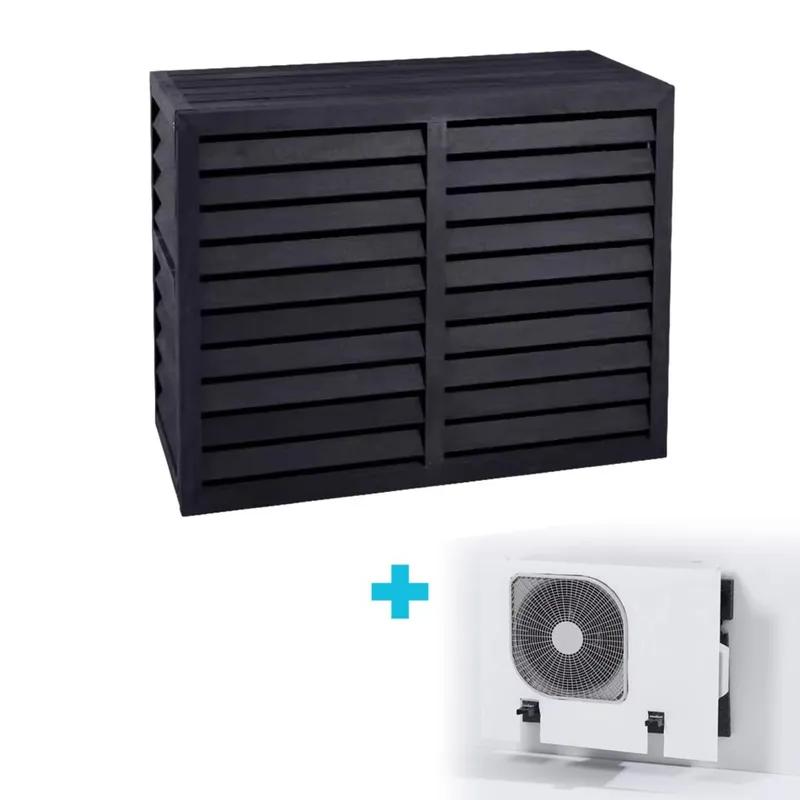Omkasting Medium Houtkool grijs — wpc 800×1100×550 mm incl. condensorschot