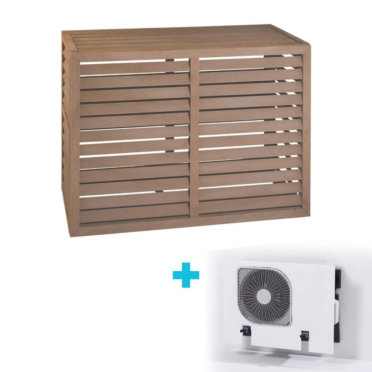 Omkasting Medium Houtlook teak — wpc 800×1100×550 mm incl. condensorschot