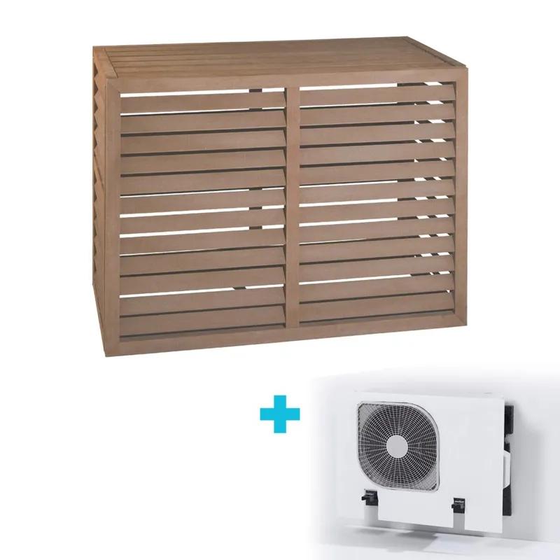 Omkasting Medium Houtlook teak — wpc 800×1100×550 mm incl. condensorschot