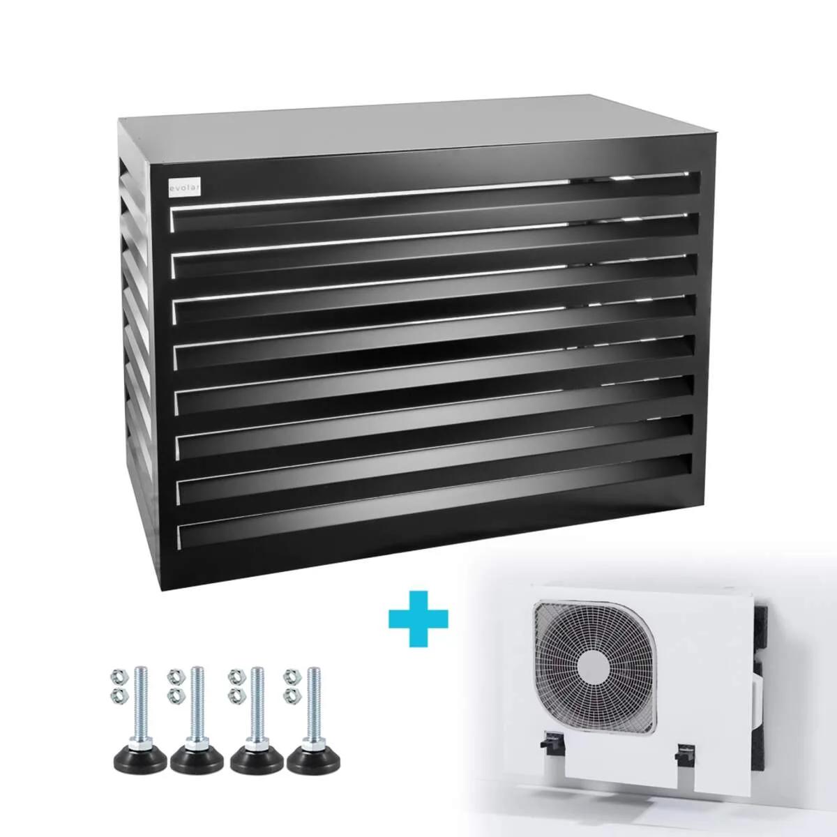 Omkasting Medium Zwart — aluminium 800×1100×550 mm incl. condensorschot en opstelvoetjes