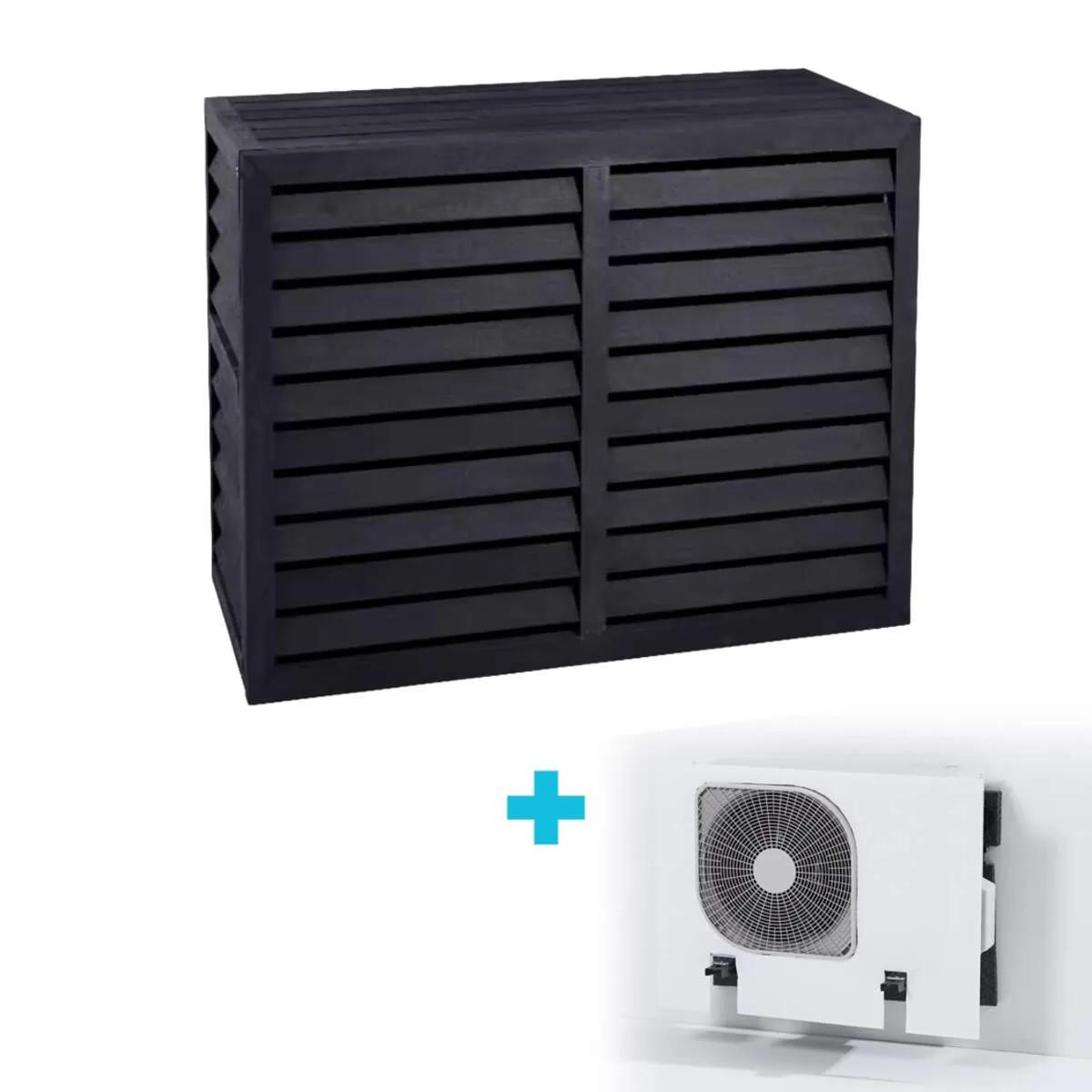 Omkasting Small Houtkool grijs — wpc 700×1000×500 mm incl. condensorschot