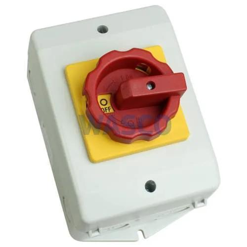 Sontheimer werkschakelaar 4-polig 25A IP65 opbouw — incl. 2× M25 wartels