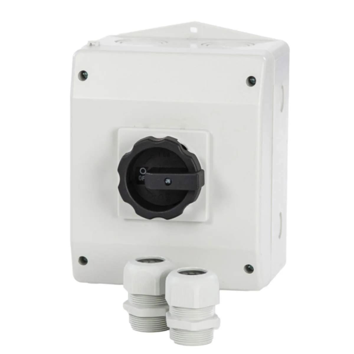 Sontheimer werkschakelaar 4-polig 63A IP65 — incl. 2× M32 wartels