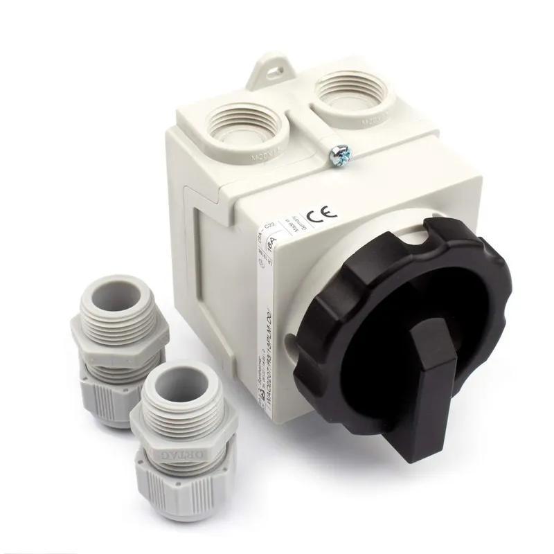 Sontheimer werkschakelaar compact 3-polig 25A IP65 — incl. 2× M20 wartels