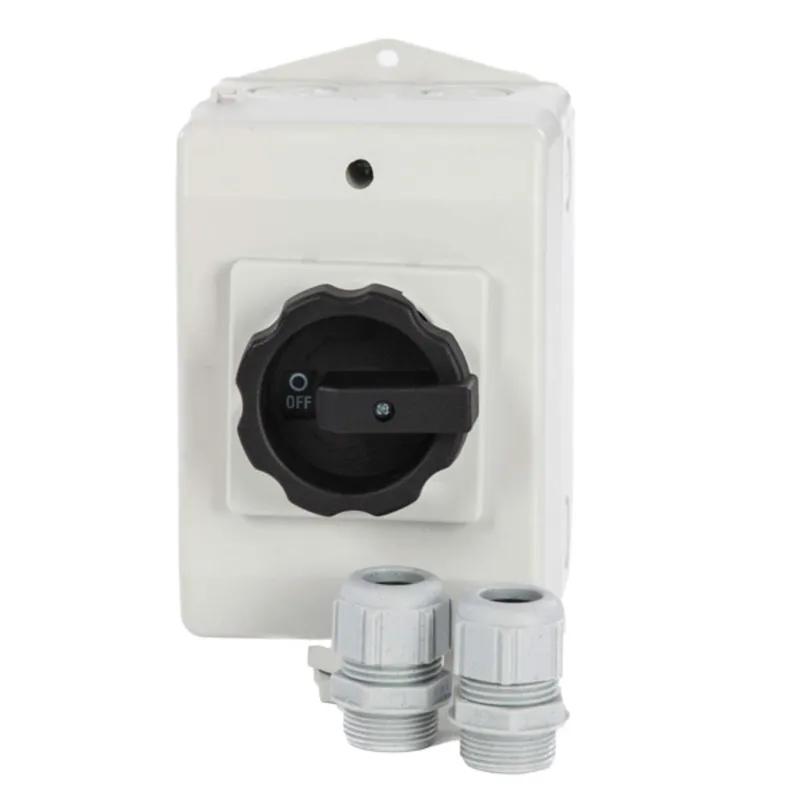 Sontheimer werkschakelaar large 4-polig 40A IP65 — incl. 2× M25 wartels