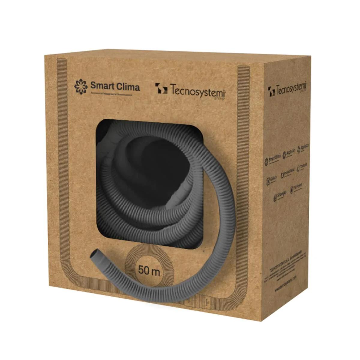Tecnosystemi afvoerslang flexibel coated Ø16/18 mm antraciet — rol 50 meter