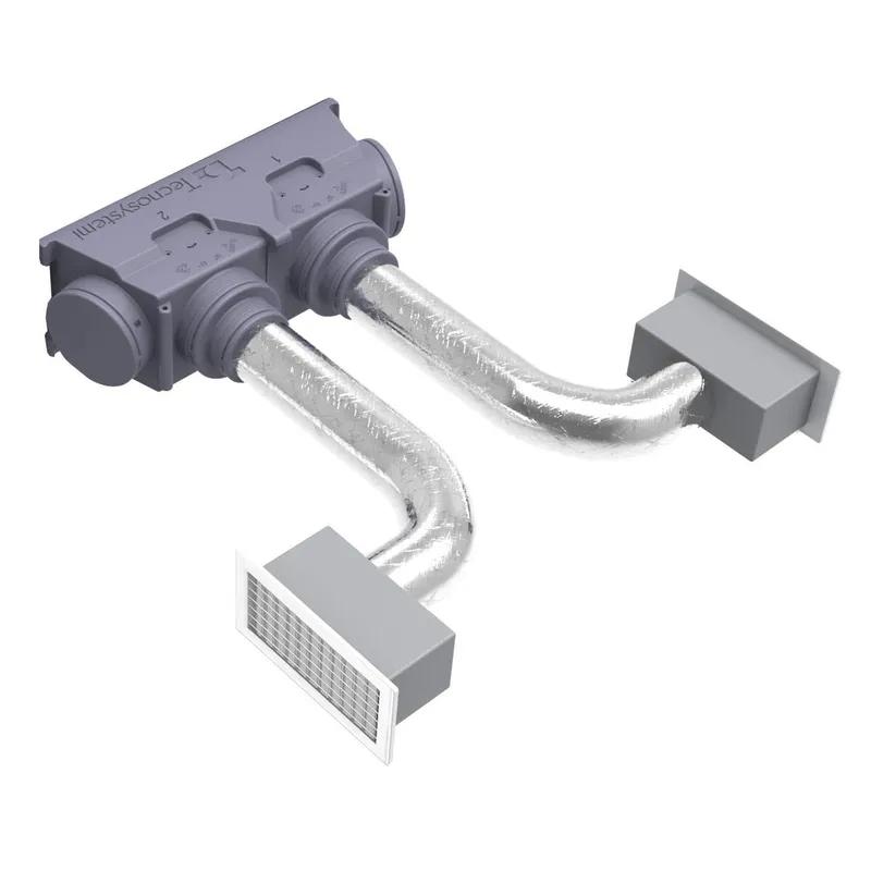 Tecnosystemi Eolo EPS-plenum 4 aansluitingen voor kanaalunit (max. kanaalbreedte 550 mm)