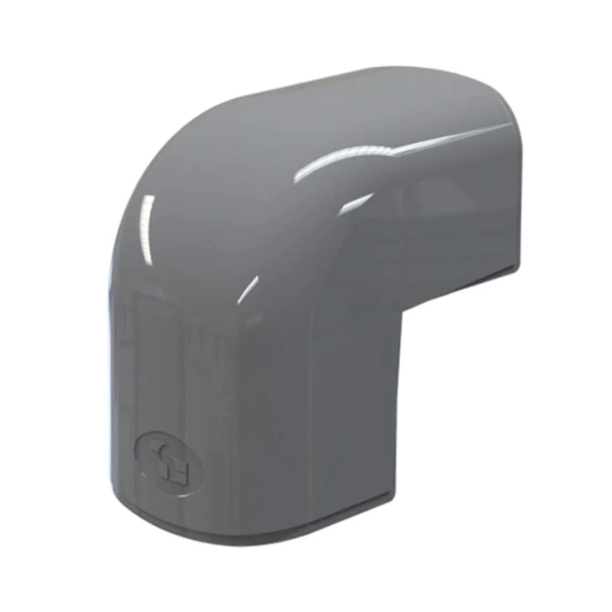 Tecnosystemi Optima buitenbocht 90° CAE75 — Antraciet (75 mm)