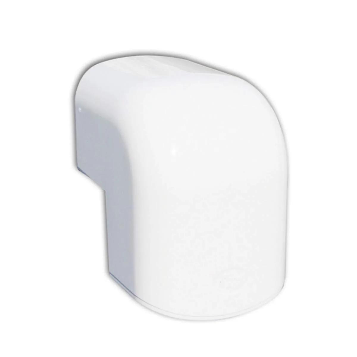 Tecnosystemi Optima buitenbocht 90° CAE75 — Wit (75 mm)