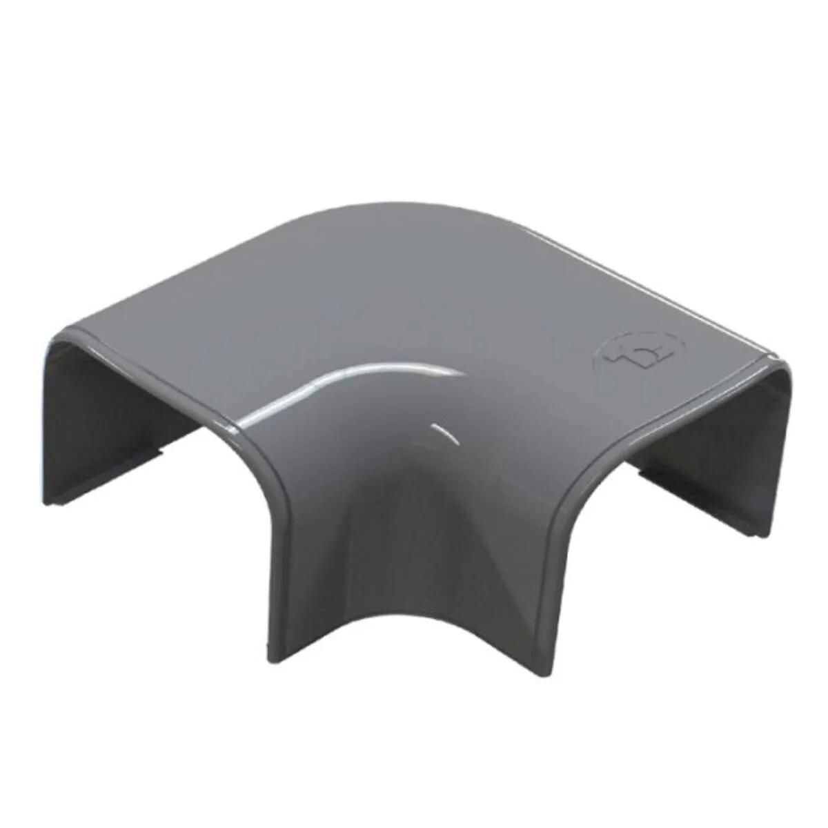 Tecnosystemi Optima platte bocht 90° CP75 — Antraciet (75 mm)