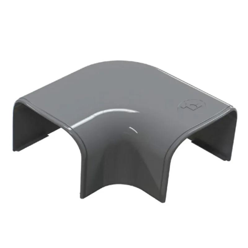 Tecnosystemi Optima platte bocht 90° CP75 — Antraciet (75 mm)