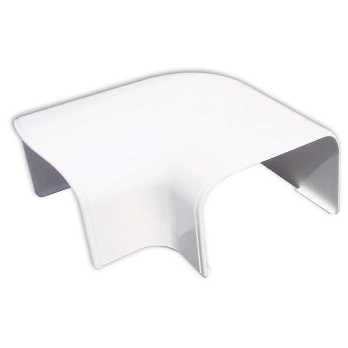 Tecnosystemi Optima platte bocht 90° CP75 — Wit (75 mm)