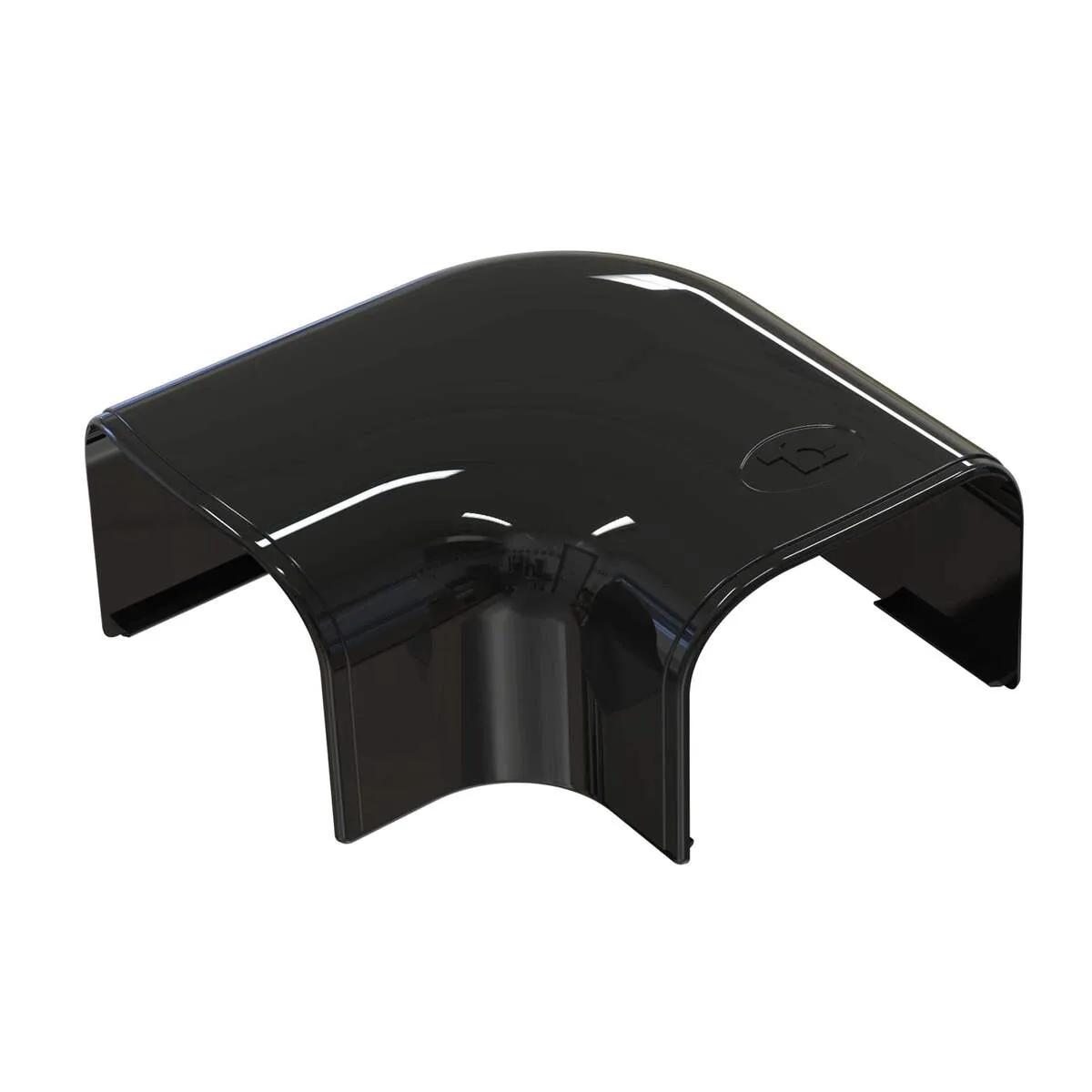 Tecnosystemi Optima platte bocht 90° CP75 — Zwart (75 mm)