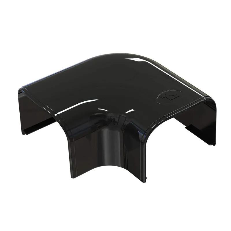 Tecnosystemi Optima platte bocht 90° CP75 — Zwart (75 mm)