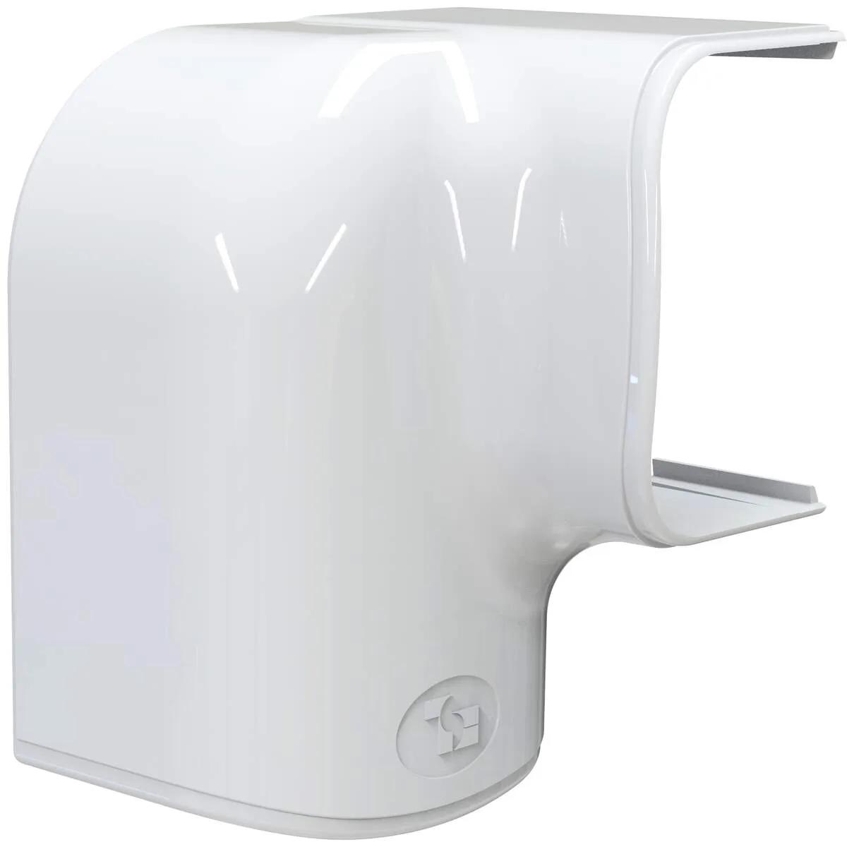 Tecnosystemi Optima rechter bocht V/H MRD75 — Wit (75 mm)