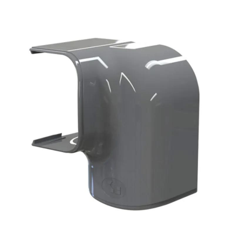 Tecnosystemi Optima linksdraaiende bocht 90° MRS75 — Antraciet (75 mm)