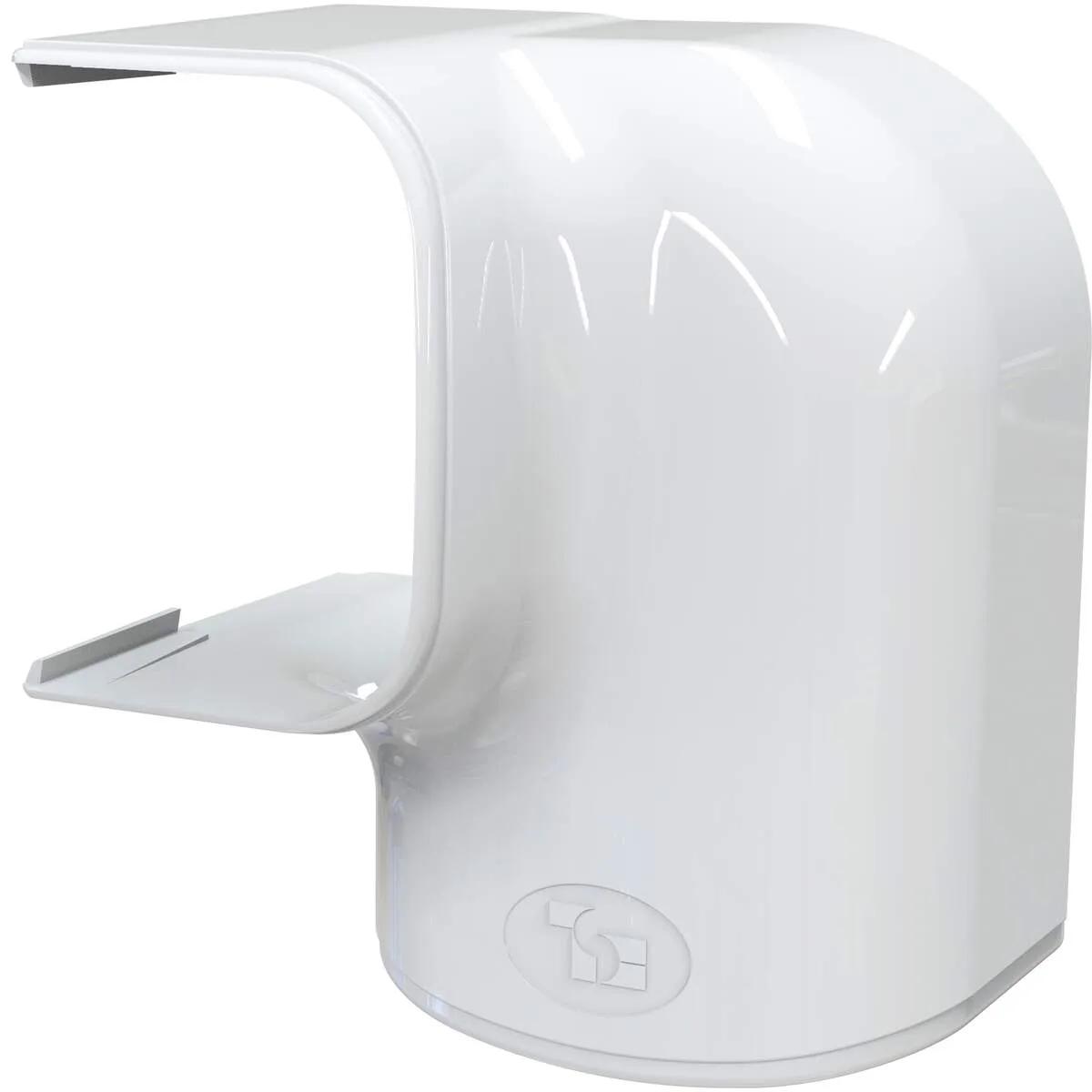 Tecnosystemi Optima linker bocht V/H MRS75 — Wit (75 mm)