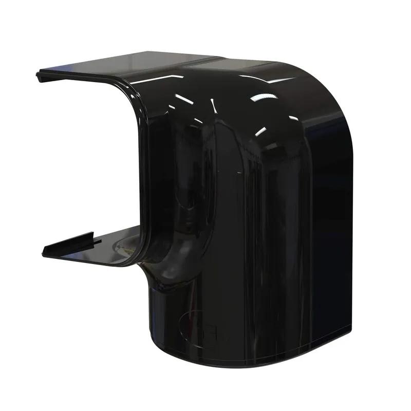 Tecnosystemi Optima linksdraaiende bocht 90° MRS75 — Zwart (75 mm)