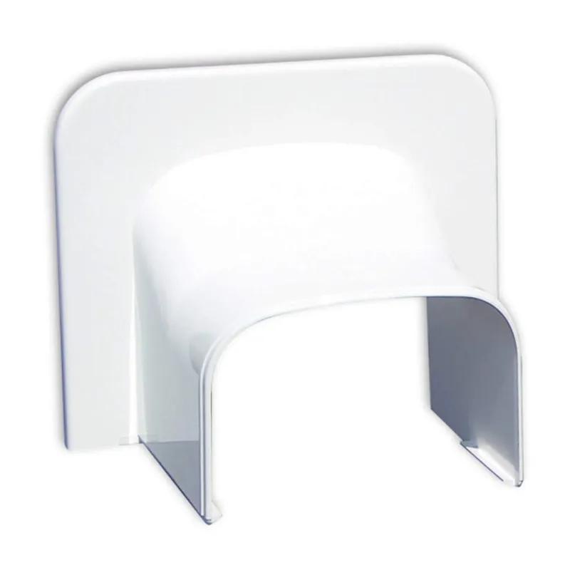 Tecnosystemi Optima plafond/wand-eindstuk TA75 — Wit (75 mm)