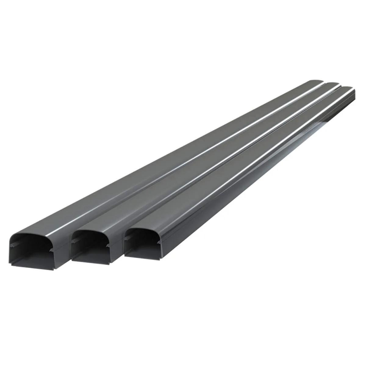 Tecnosystemi Optima leidinggoot T75 — Antraciet (74×56 mm, 2 m)