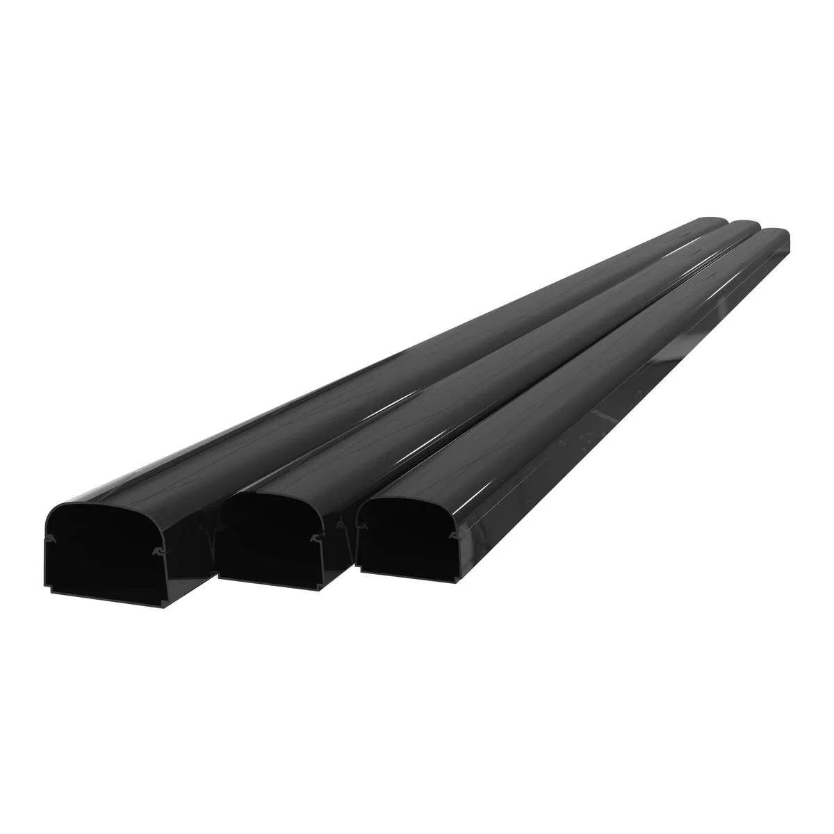 Tecnosystemi Optima leidinggoot T75 — Zwart (74×56 mm, 2 m) — Doos van 14 stuks