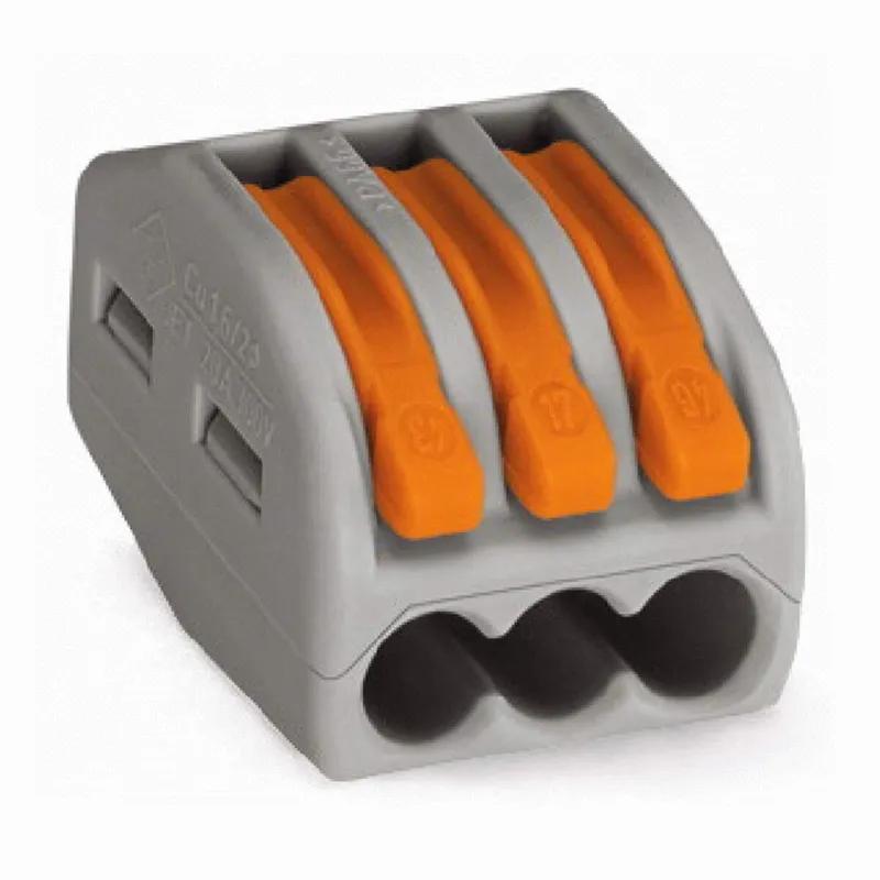Wago hevelklem 3-voudig 0,08-2,5 mm² met hendel (per stuk)